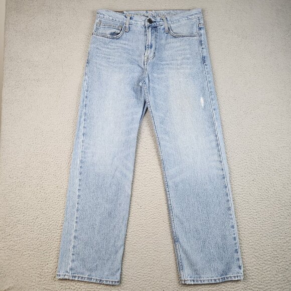 American Eagle Outfitters Other - American Eagle Jeans Mens Size 31x32 Low Loose Baggy Straight Light Wash Denim